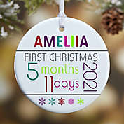 Baby&rsquo;s 1st Christmas Personalized Matte Christmas Ornament Collection