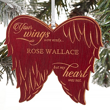 Memorial Angel Personalized Christmas Ornament. View a larger version of this product image.