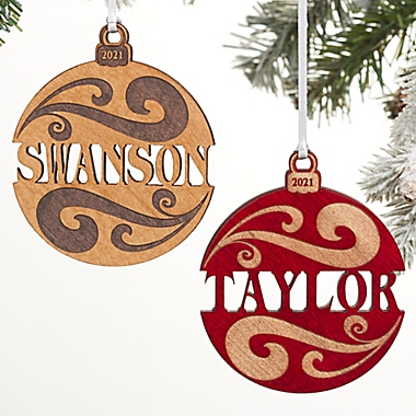 You Name It Wood Ornament in Red. View a larger version of this product image.