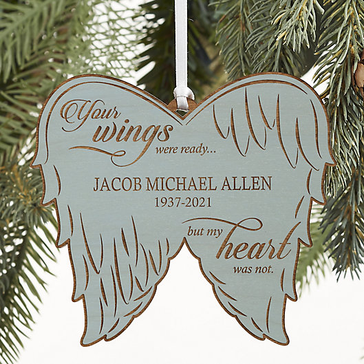 Alternate image 1 for Your Wings Were Ready Personalized Memorial Ornament Collection