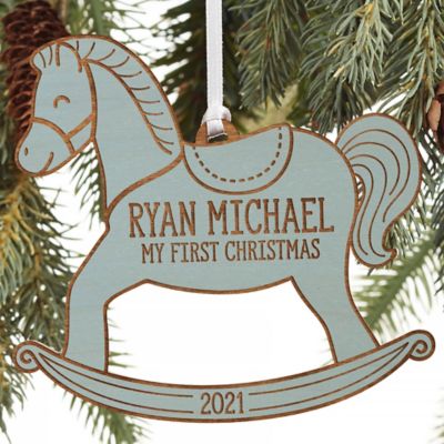 My 1st Rocking Horse, Wooden Horse Decoration Personalised