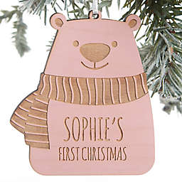 Baby Bear Personalized Wood Ornament Collection