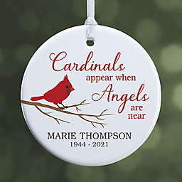 Cardinal Memorial Personalized Ornament- 2.85" Glossy - 1 Sided