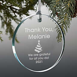 Create Your Own 3-Inch Round Personalized Premium Glass Christmas Ornament