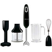 SMEG Retro Style Hand Blender in Black with Accessories