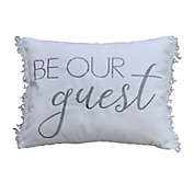 Levtex Home McClain Spa &quot;Be Our Guest&quot; Oblong Throw Pillow in White