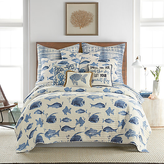 Alternate image 1 for Levtex Home Pataya 2-Piece Reversible Twin Quilt Set in Blue
