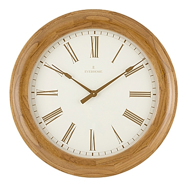 Everhome&trade; 26-Inch Round Coastal Wall Clock in Wood. View a larger version of this product image.