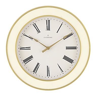 Everhome&trade; 26-Inch Round Coastal Wall Clock in Cream White. View a larger version of this product image.