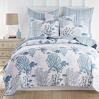 Levtex Home Lacey Sea 3-Piece Reversible King Quilt Set in Blue. View a larger version of this product image.
