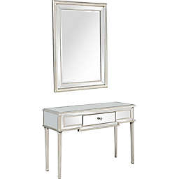 Camden Isle Morgan Wall Mirror and Console Table Set in Silver