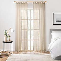 Mercantile Willow Double Tab Light Filtering Window Curtain Panel