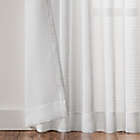 Alternate image 3 for Mechantile Willow 84-Inch Double Tab Light Filtering Window Curtain Panel in White