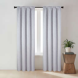 Everhome™ Frankie Solid 84-Inch Rod Pocket Blackout Curtain Panel in Silver (Single)