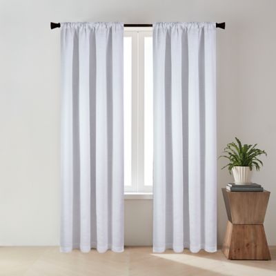 Everhome&trade; Frankie Solid 108-Inch Rod Pocket Blackout Curtain Panel in White (Single)