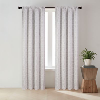 Everhome&trade; Frankie Geo 63-Inch Rod Pocket 100% Blackout Curtain Panel in Taupe (Single)