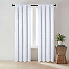 Alternate image 0 for Everhome&trade; Frankie Geo 95-Inch Rod Pocket 100% Blackout Curtain Panel in White (Single)