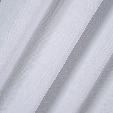 Everhome&trade; Frankie Geo 95-Inch Rod Pocket 100% Blackout Curtain Panel in White (Single). View a larger version of this product image.