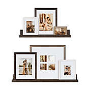 Kate and Laurel 8-Piece Bordeaux Frame Box Set with Shelves in White/Multicolor