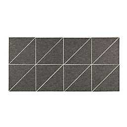 York Wallcoverings 8-Piece Triangles Acoustical Peel and Stick Tiles in Dark Grey