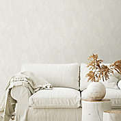 RM Studio Woven Reed Stitch Peel and Stick Wallpaper in Taupe/White