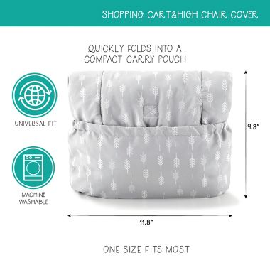 Belle ON THE GO Shopping Cart &amp; High Chair Cover in Grey. View a larger version of this product image.