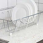 Alternate image 2 for Simply Essential&trade; Large Dish Rack with Utensil Caddy in Chrome