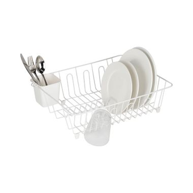 Simply Essential&trade; Large Drainer Dish Rack in White. View a larger version of this product image.
