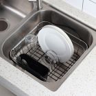 Alternate image 6 for Simply Essential&trade; 3-in-1 Iron Dish Rack in Chrome