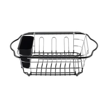 Simply Essential&trade; 3-in-1 Iron Dish Rack in Chrome. View a larger version of this product image.