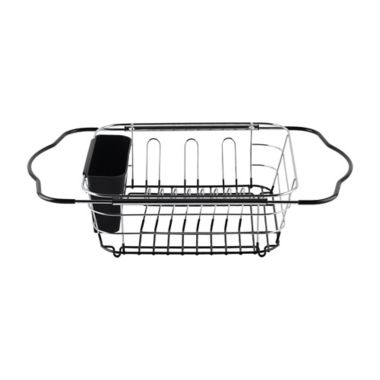 Simply Essential&trade; 3-in-1 Iron Dish Rack in Chrome. View a larger version of this product image.