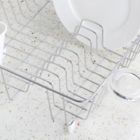 Alternate image 3 for Simply Essential&trade; Small Dish Rack with Utensil Caddy in Chrome/White