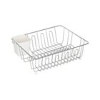 Alternate image 5 for Simply Essential&trade; Small Dish Rack with Utensil Caddy in Chrome/White