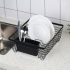 Alternate image 1 for Squared Away&trade; Small Flat Wire Dish Rack in Black