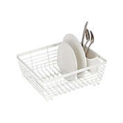 Squared Away&trade; Small Flat Wire Dish Rack in White