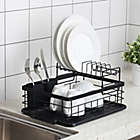 Alternate image 1 for Squared Away&reg; 2-Tier Flat Wire Dish Rack Set in Black