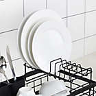 Alternate image 3 for Squared Away&reg; 2-Tier Flat Wire Dish Rack Set in Black