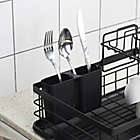 Alternate image 2 for Squared Away&reg; 2-Tier Flat Wire Dish Rack Set in Black
