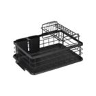 Alternate image 6 for Squared Away&reg; 2-Tier Flat Wire Dish Rack Set in Black