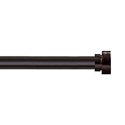 Rod Desyne Bonnet 28 to 48-Inch Adjustable Single Curtain Rod Set in Mahogany