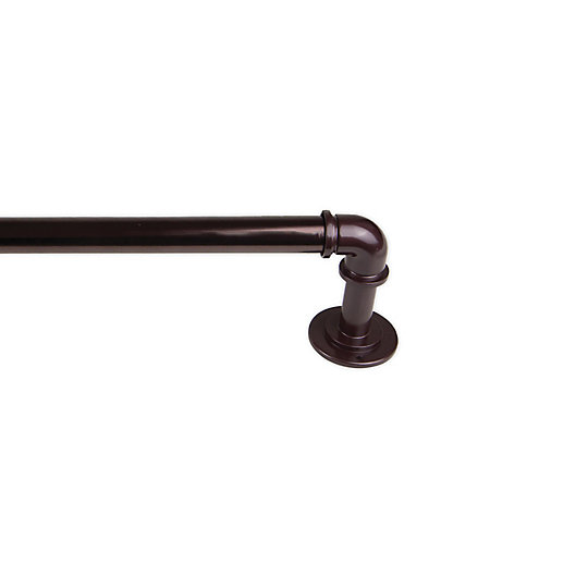 Alternate image 1 for Rod Desyne Pipe 28 to 48-Inch Blackout Adjustable Curtain Rod in Bronze