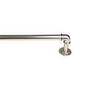 Rod Desyne Pipe 48 to 84-Inch Blackout Adjustable Curtain Rod in Satin Nickel
