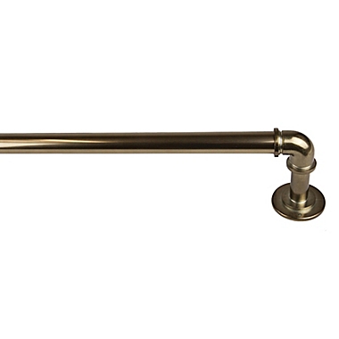 Rod Desyne Pipe 28 to 48-Inch Blackout Adjustable Curtain Rod in Antique Brass. View a larger version of this product image.