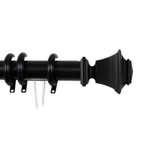Single Traverse Curtain Rod Set, Bed Bath And Beyond Curtain Rods Black