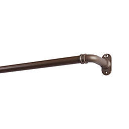 Rod Desyne Pipe 28 to 48-Inch Blackout Adjustable Curtain Rod in" Antique Brass