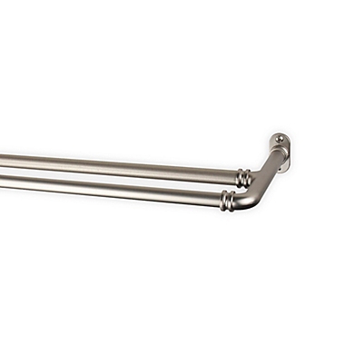 Rod Desyne Blackout 48 to 84-Inch Adjustable Double Drapery Rod Set in Satin Nickel. View a larger version of this product image.