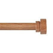 Rod Desyne Bonnet Faux Wood 66 to 120-Inch Adjustable Single Curtain Rod Set in Chestnut