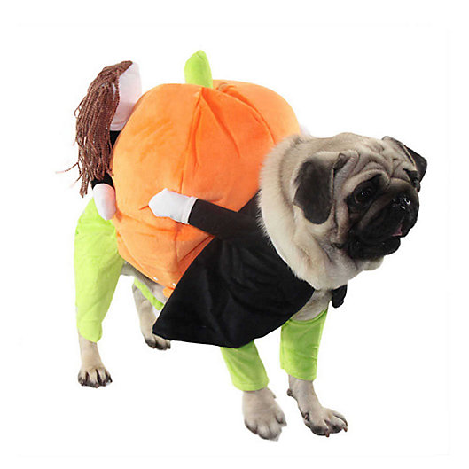 Alternate image 1 for Pet Life® Extra Small Pumpkin Mon Dog Halloween Costume in Orange