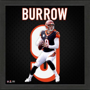 Joe Burrow Signed Bengals 33x40 Custom Framed Jersey Display with