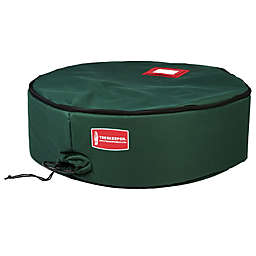 TreeKeeper 30-Inch Foam Lined Wreath Storage Bag in Green